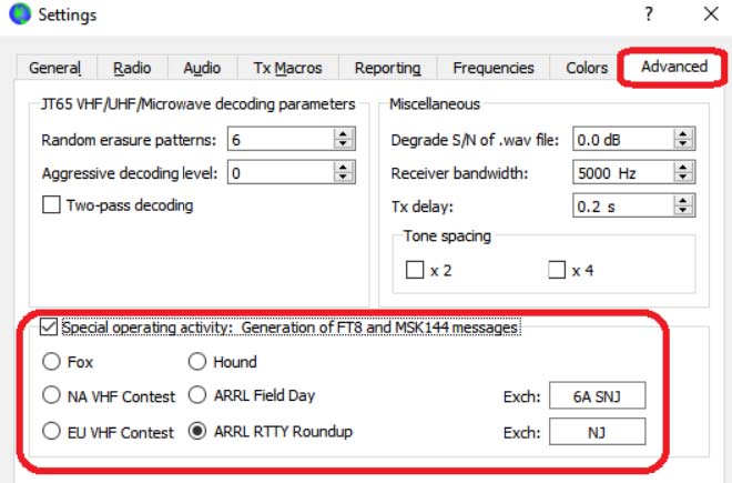 Changements majeurs dans WSJT X 1